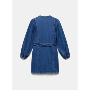 Mint Velvet Indigo Volume Sleeve Denim Mini Dress